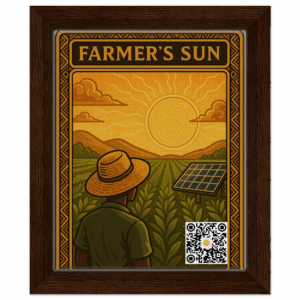 Farmers Framed Canvas Nft certifcicate with Qr code