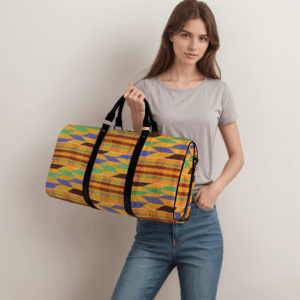 Kente print premium Travel Duffle Bag – Default