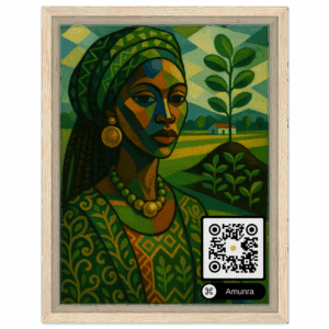 Prestige Framed Canvas 30×40 cm / 12×16″ certificate with qr code
