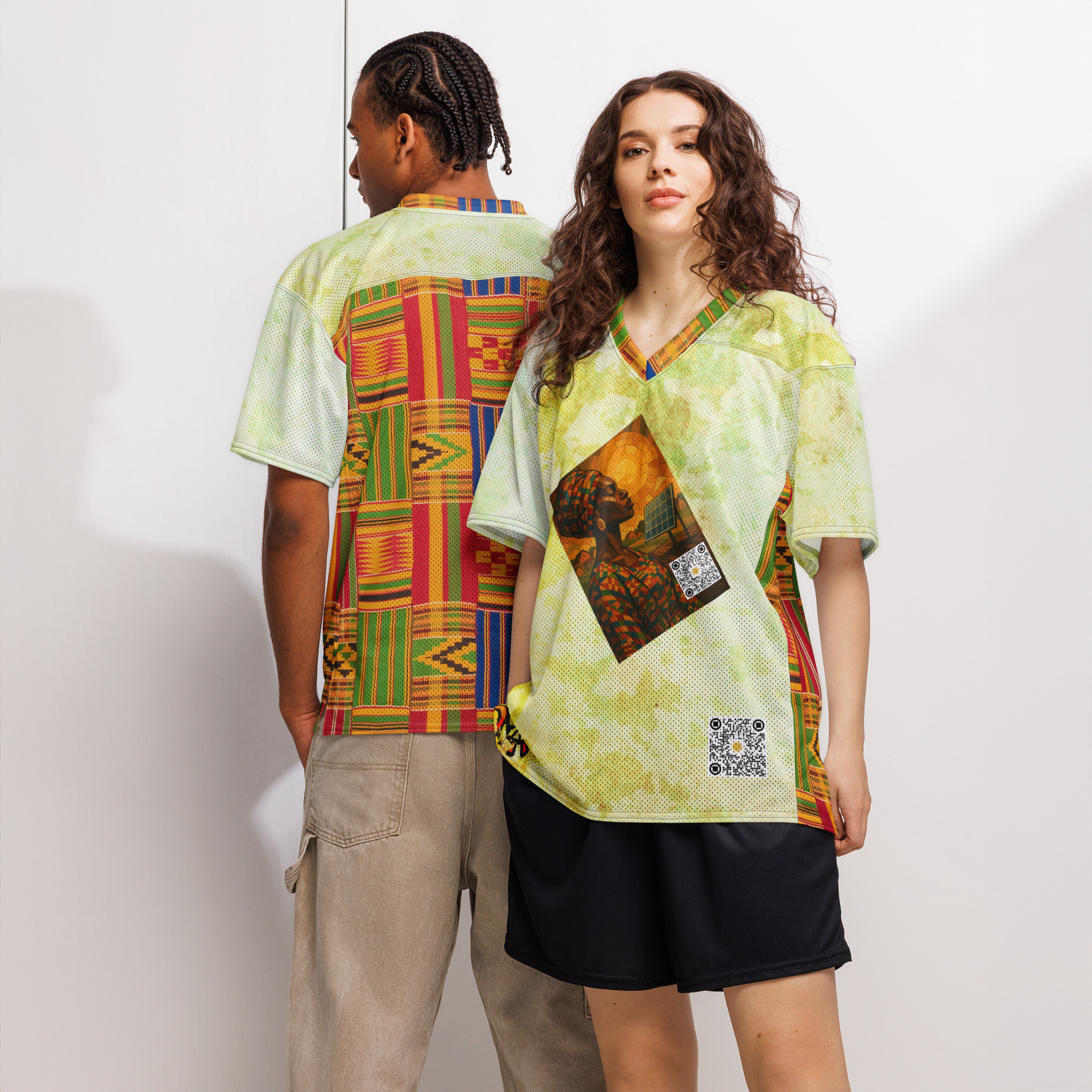 African print American football jersey
