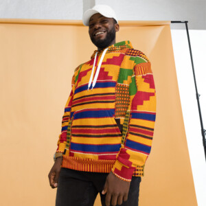 Kente Print Unisex Hoodie – 2XS