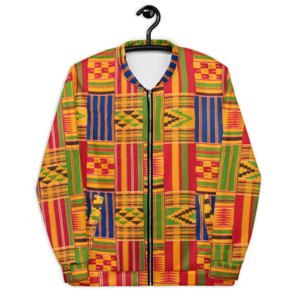 Kente Print Unisex Bomber Jacket