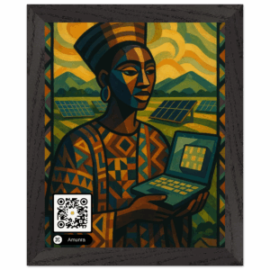 Premium Wooden Framed Poster With Museum-Quality Matte Paper certificate with Qr code