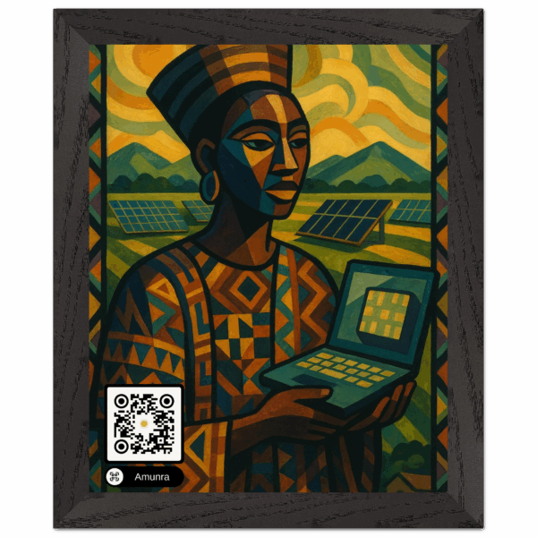 Premium Wooden Framed Poster With Museum-Quality Matte Paper certificate with Qr code