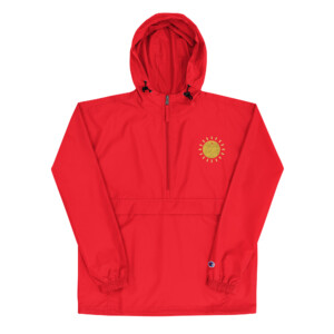 SS Embroidered Champion Packable Jacket Red – S