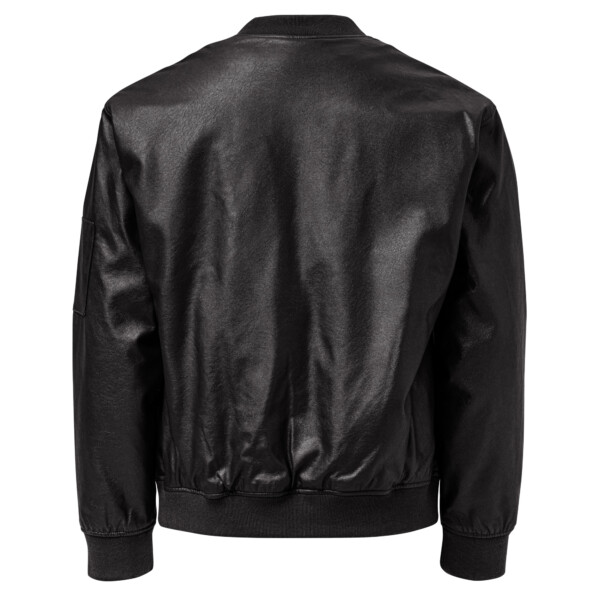 Apex Leather Bomber Jacket - Image 5