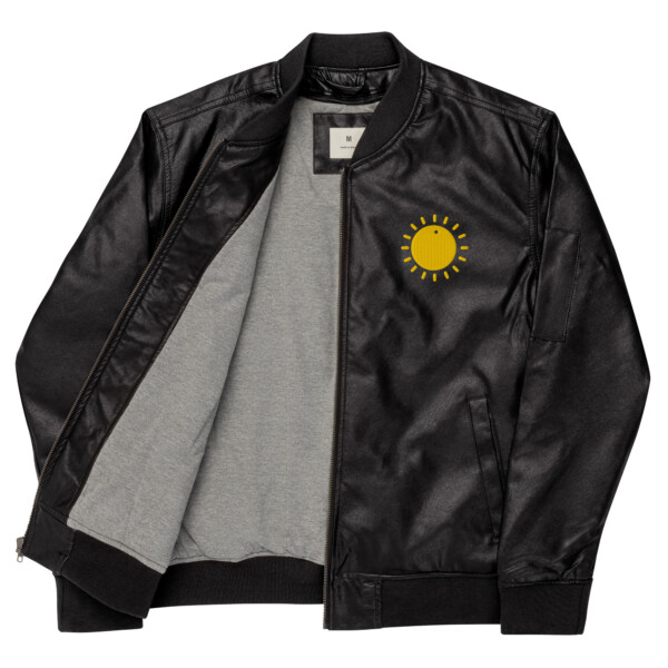 Apex Leather Bomber Jacket - Image 2