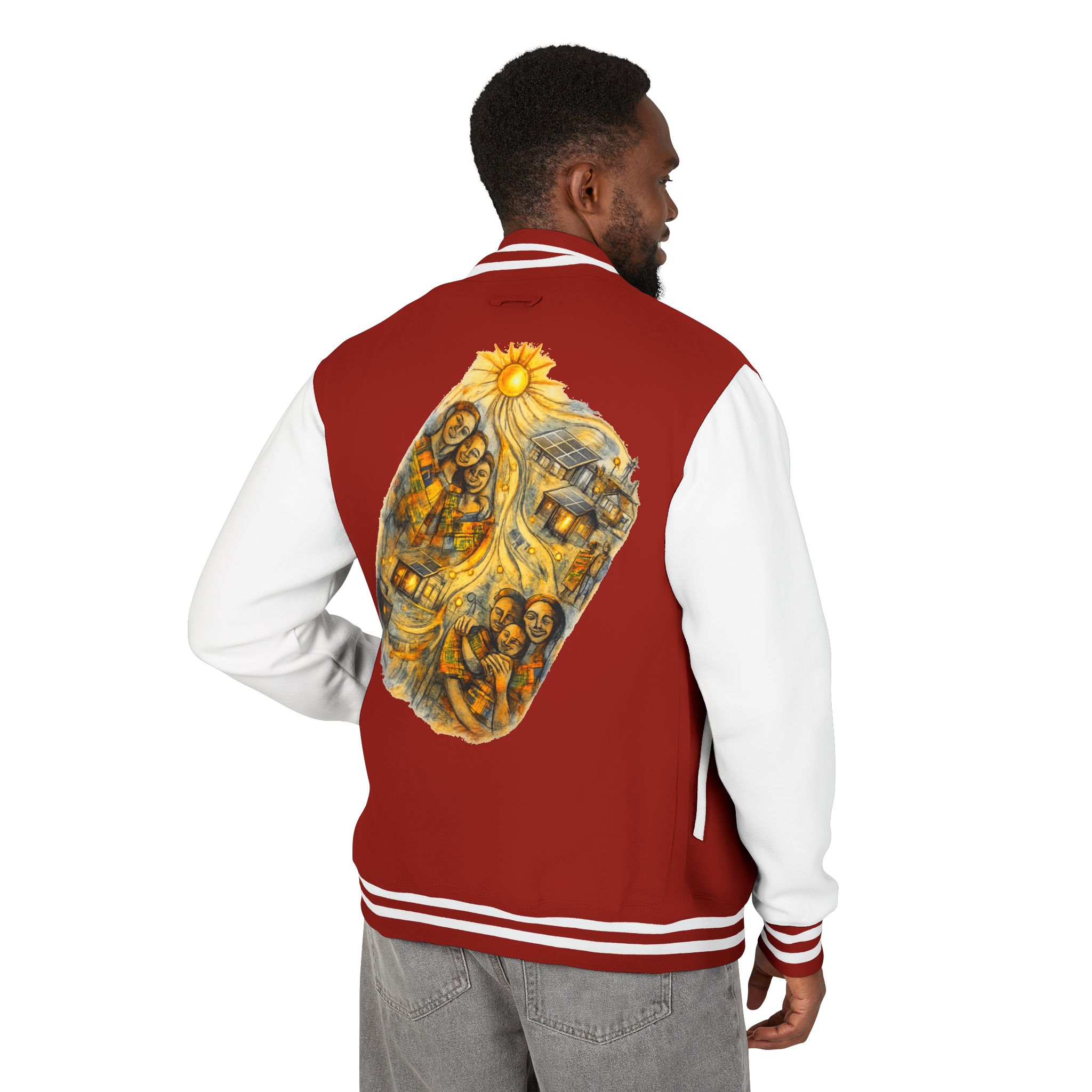 Letterman Jacket — Radiant Family Art Varsity Jacket - Image 13