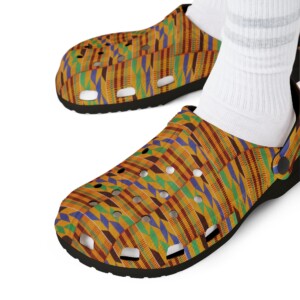 Kente Patterned Foam Clogs