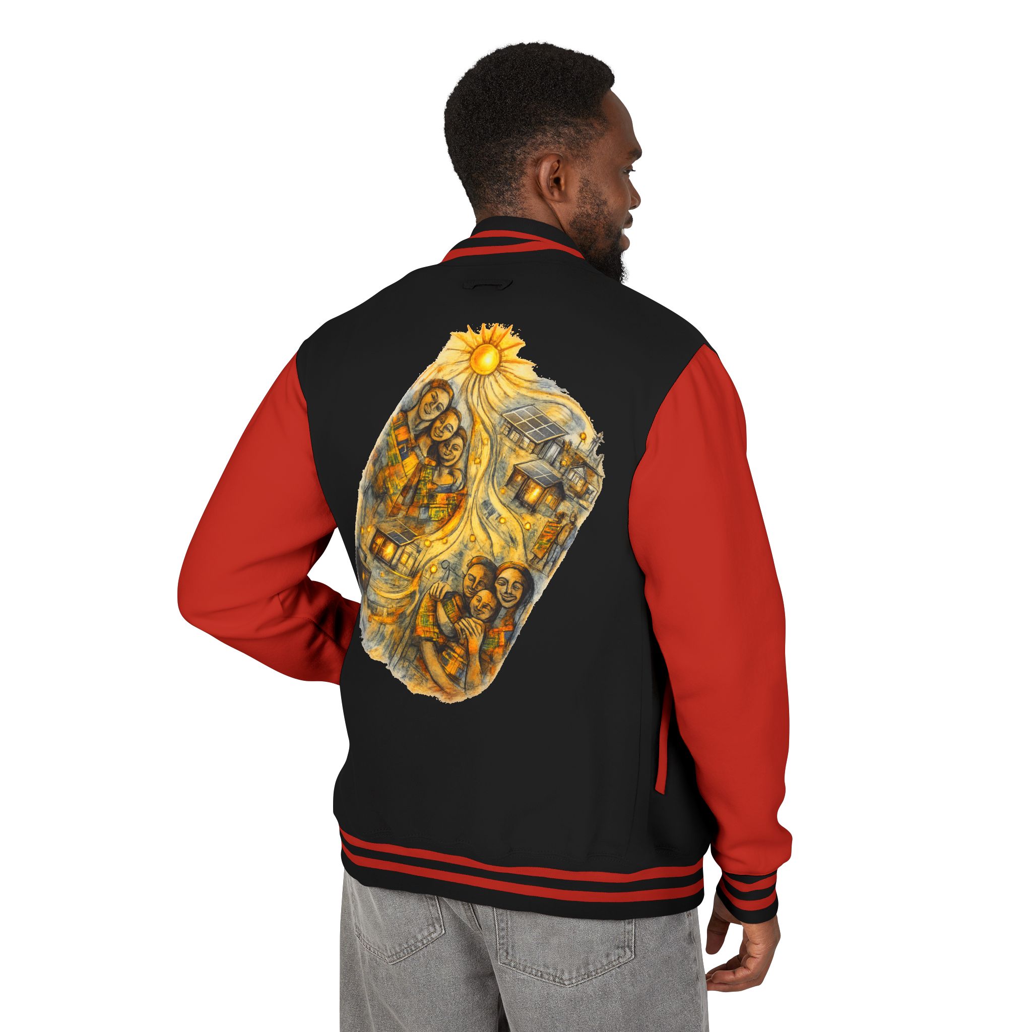 Letterman Jacket — Radiant Family Art Varsity Jacket - Image 6