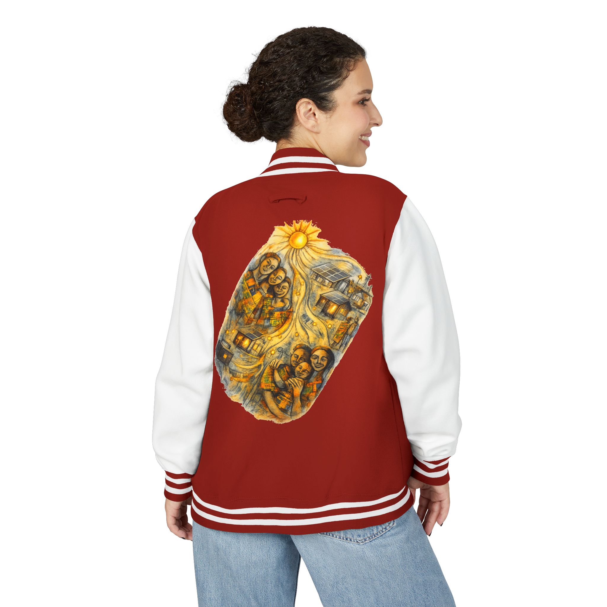 Letterman Jacket — Radiant Family Art Varsity Jacket - Image 12