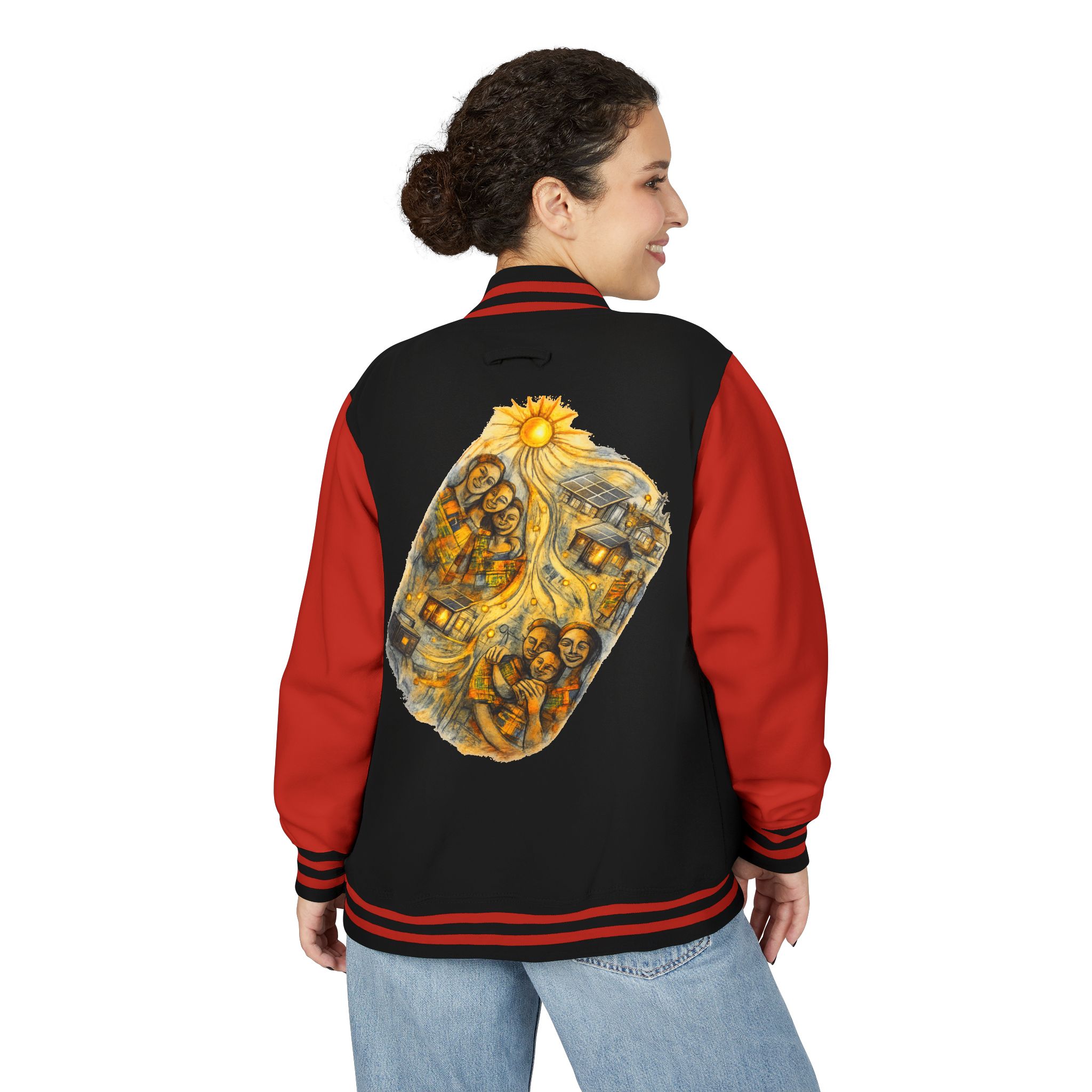 Letterman Jacket — Radiant Family Art Varsity Jacket - Image 5