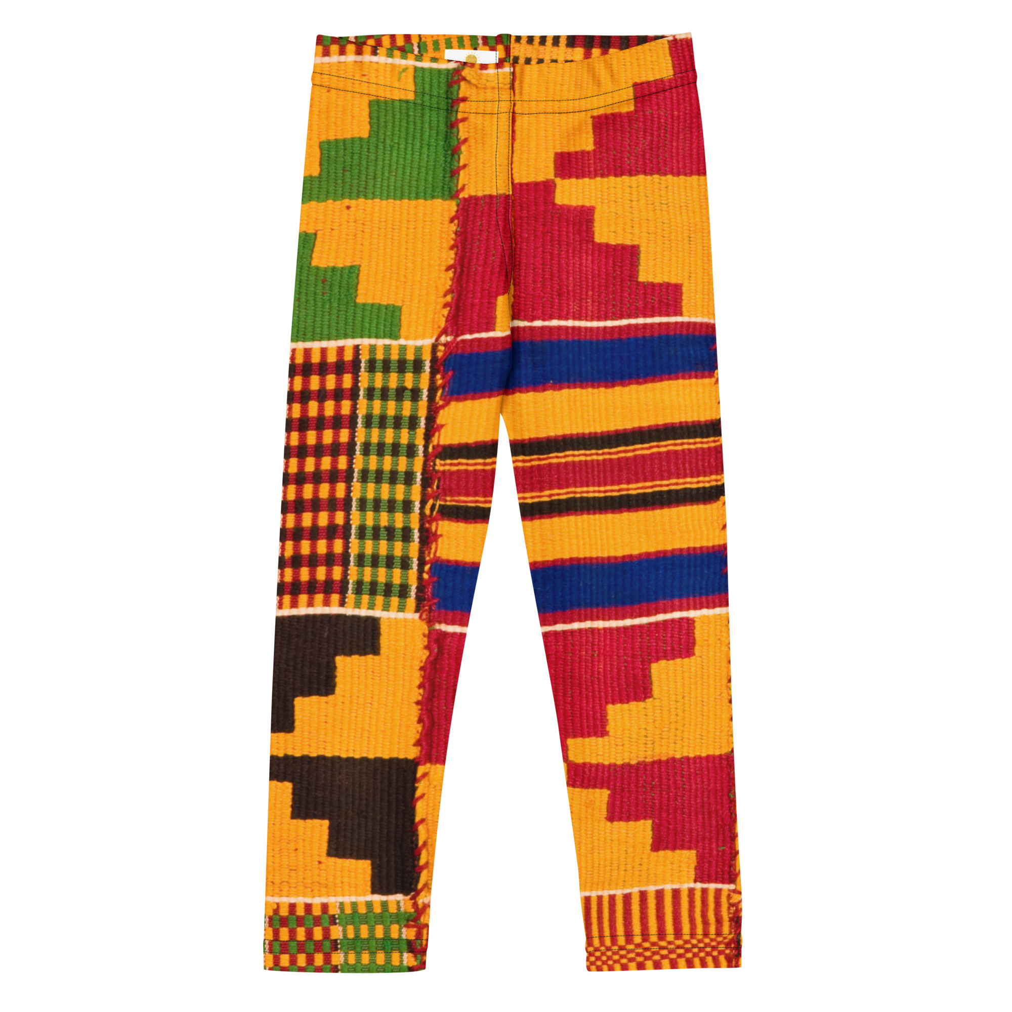 Kente Print Kid's Leggings - Image 13