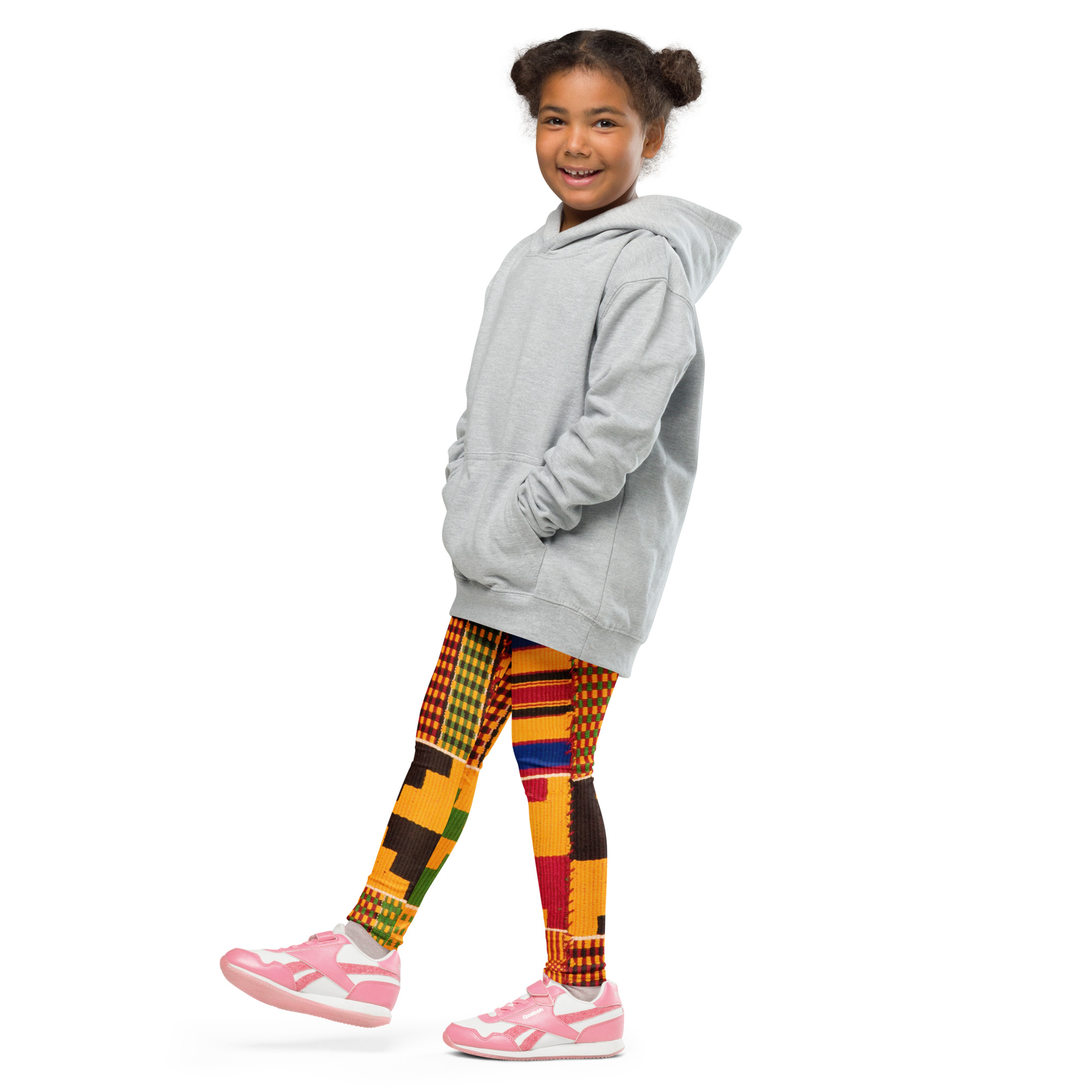 Kente Print Kid's Leggings - Image 7