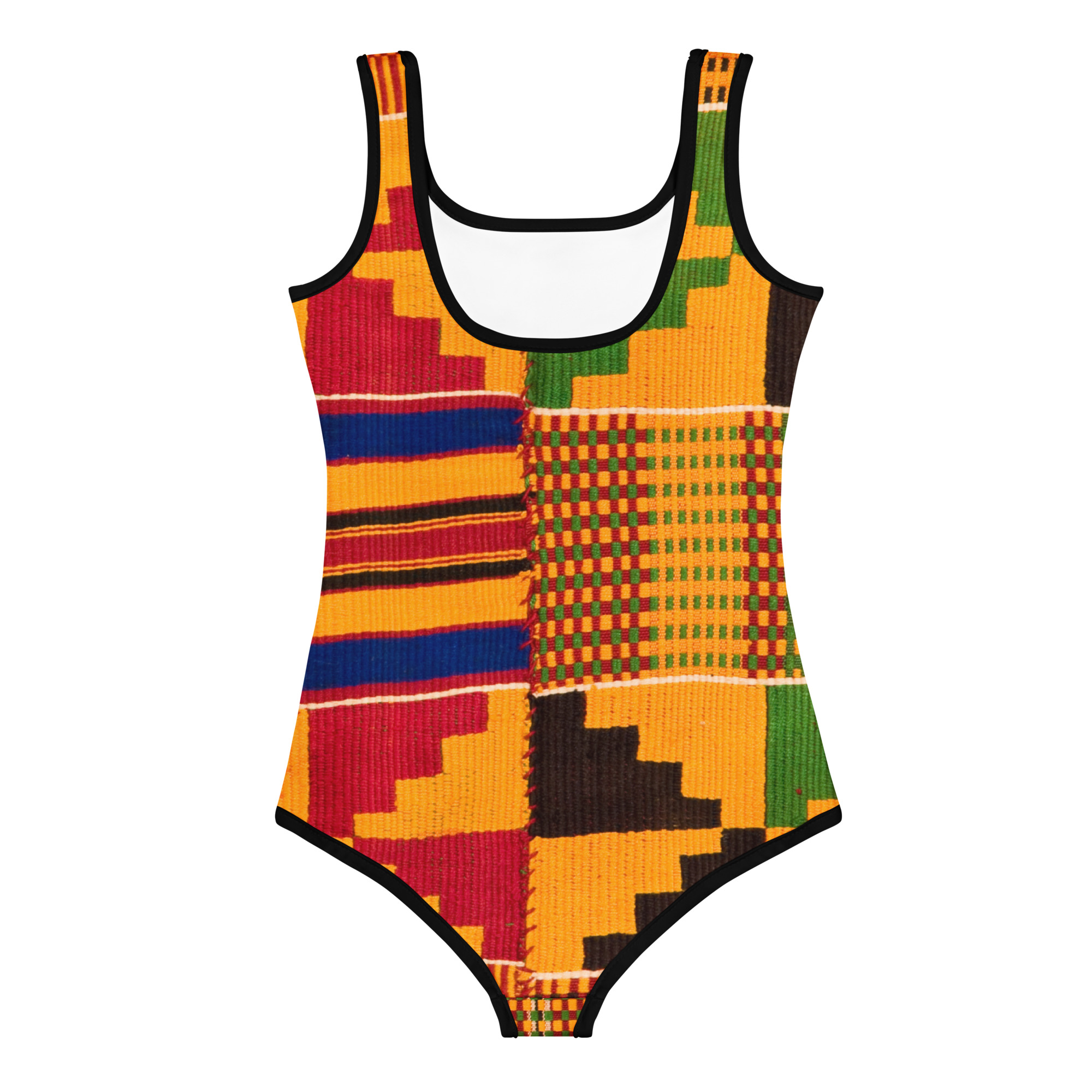 Kente Print Kids Swimsuit - Image 5