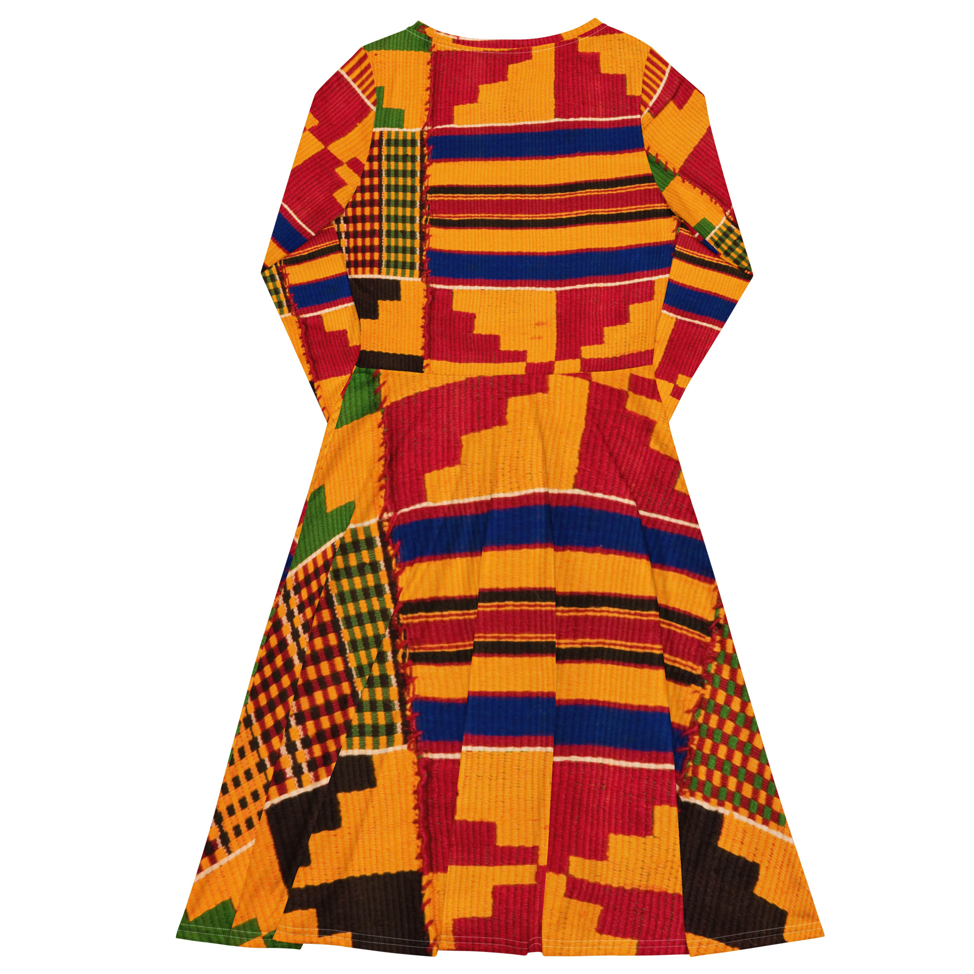 All-over print long sleeve midi dress - Image 11