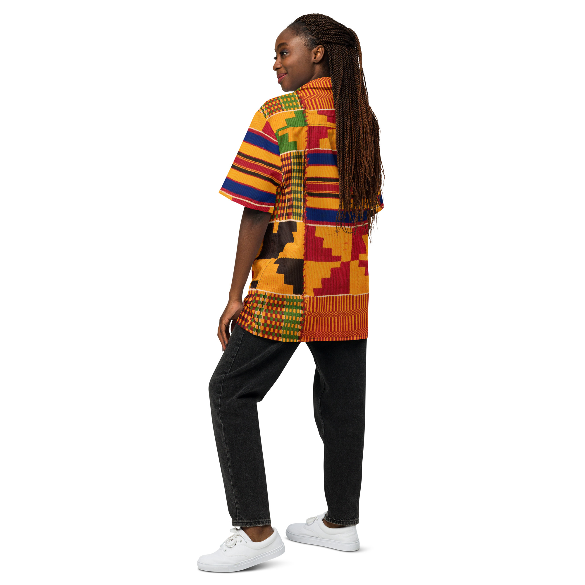 Kente Unisex button shirt - Image 4