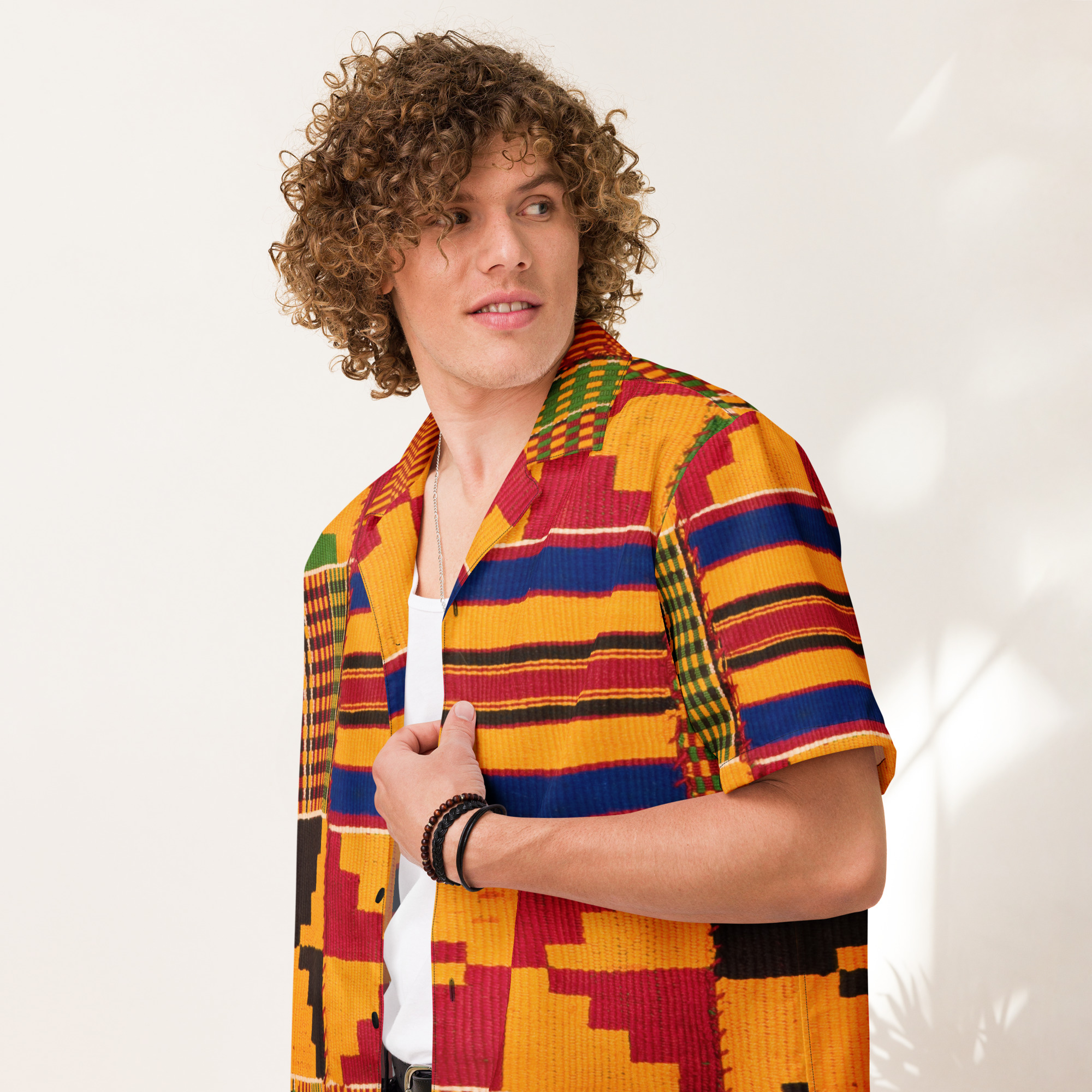 Kente Unisex button shirt - Image 5