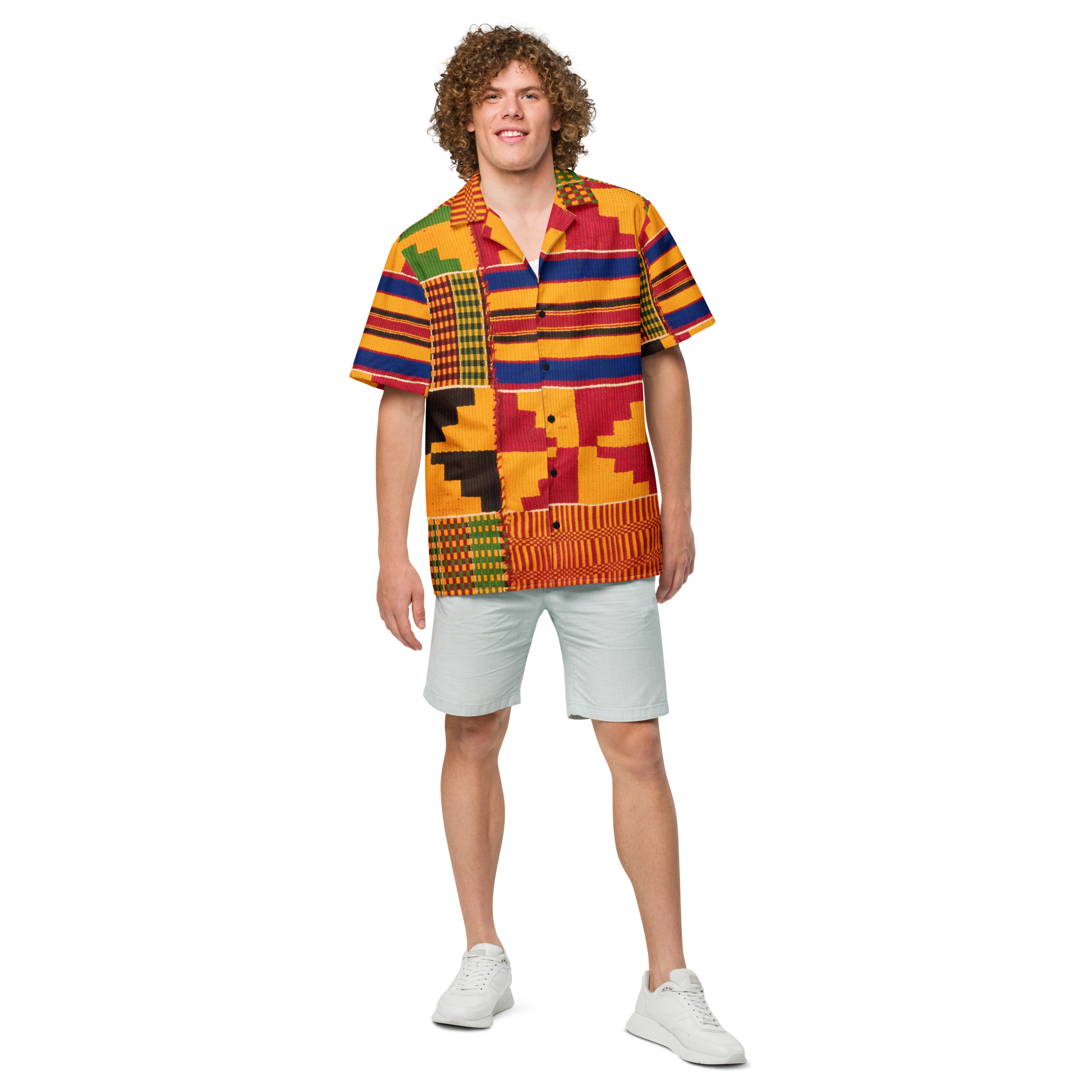 Kente Unisex button shirt - Image 9