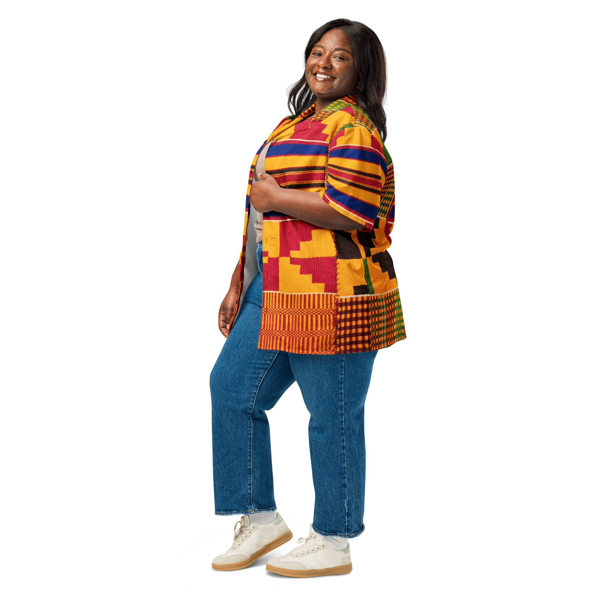 Kente Unisex button shirt - Image 3