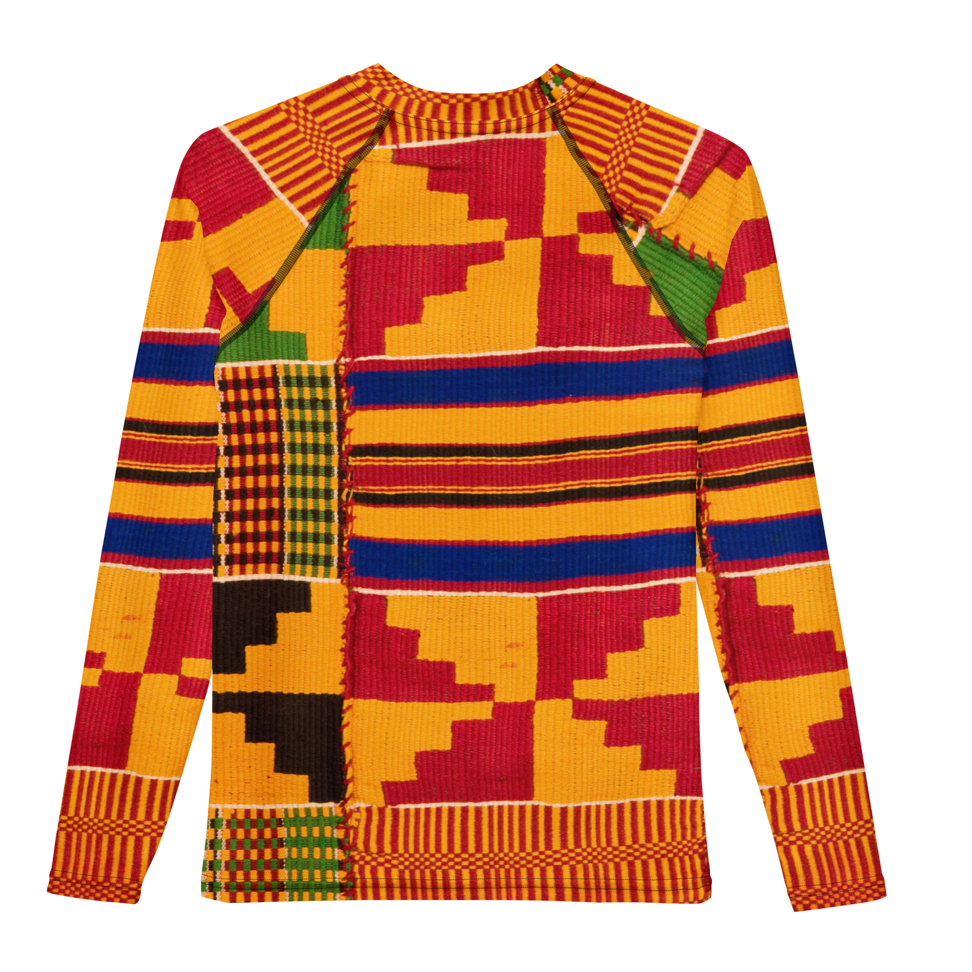 Kente Print Unisex Youth Rash Guard - Image 10