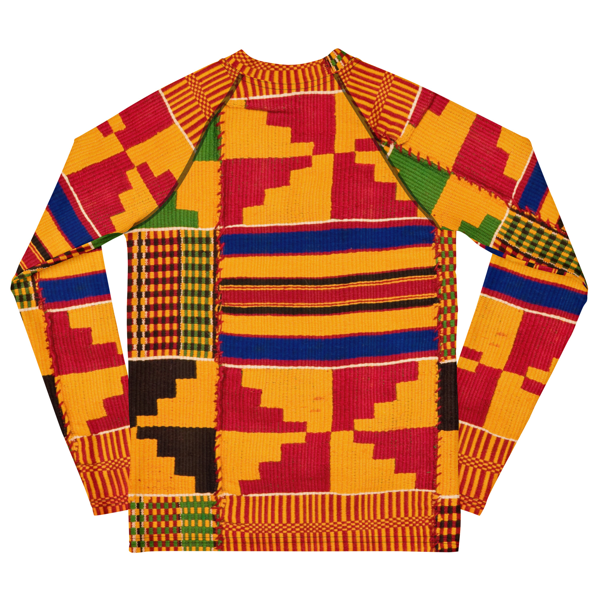 Kente Print Unisex Youth Rash Guard - Image 11