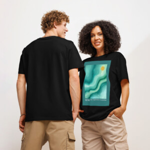 Unisex organic ribbed neck t-shirt