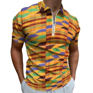 DTG 190gsm Cotton Zip Short Sleeve POLO Shirt for Men(All-Over Printing) DTG 190gsm Cotton Zip Short Sleeve POLO Shirt for Men(All-Over Printing)