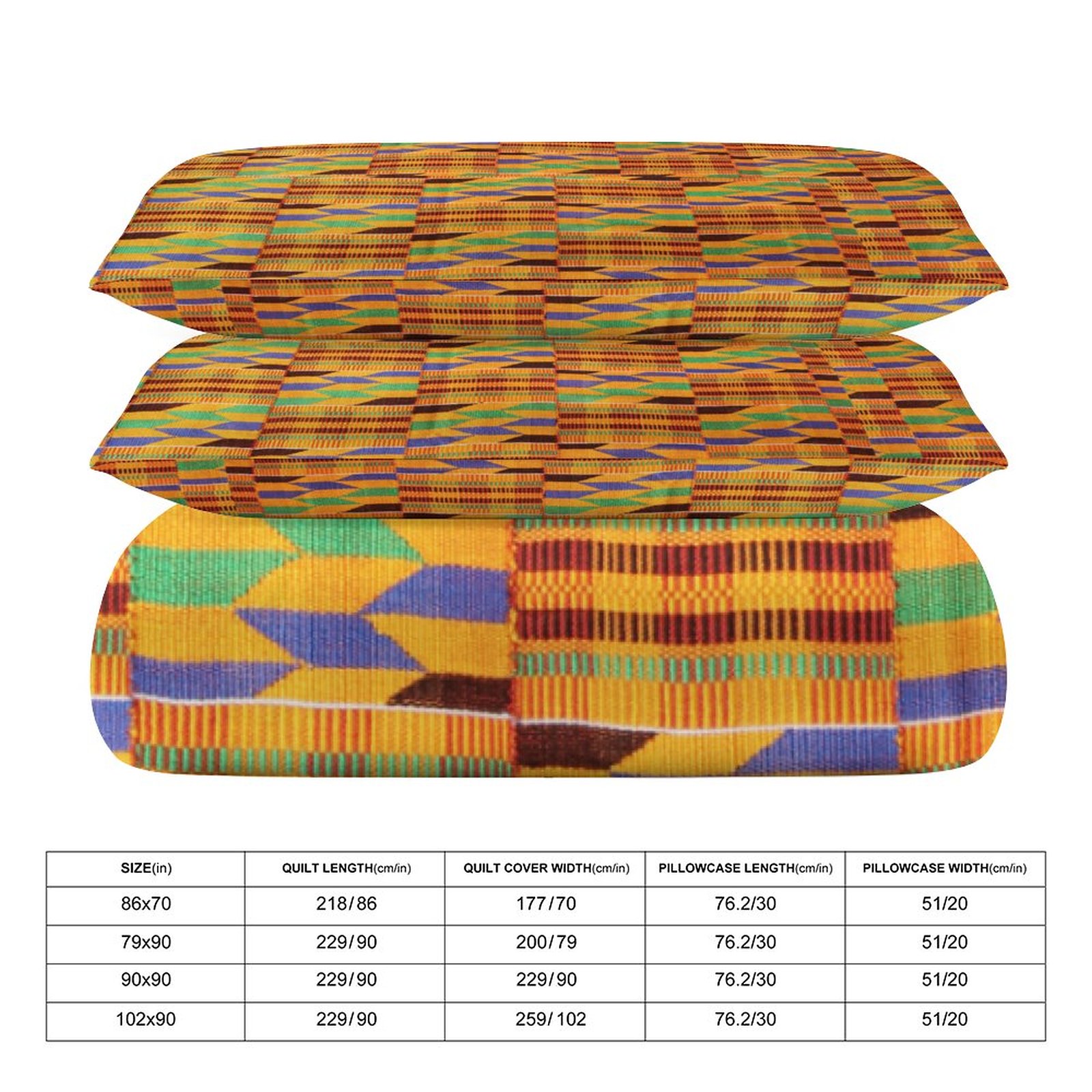 3-Piece Bedding Set-102"x90"/ 259x229cm - Image 2