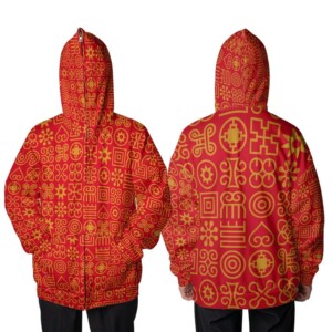 All-over Print Full Zip Up Hoodie (Midweight)